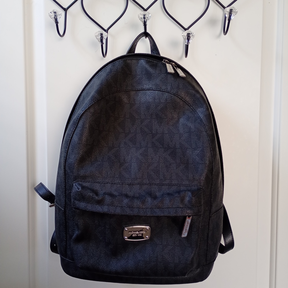 Michael Kors Black Logo-Print Backpack NWOT!